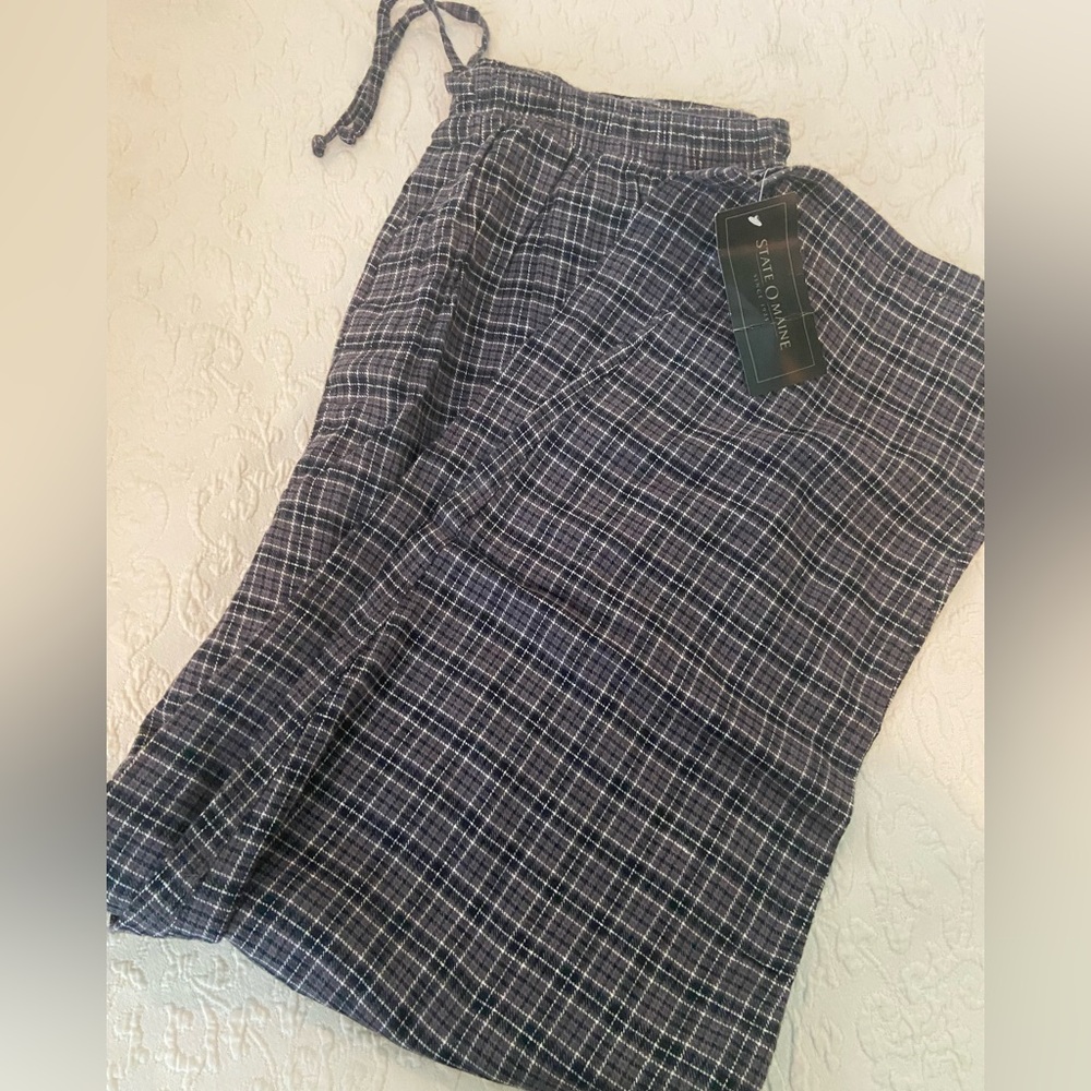 Navy Checkered Men’s Pajamas Pants